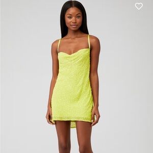 REVOLVE Show me your Mumu Suzanna Slip Dress in Lime size Medium